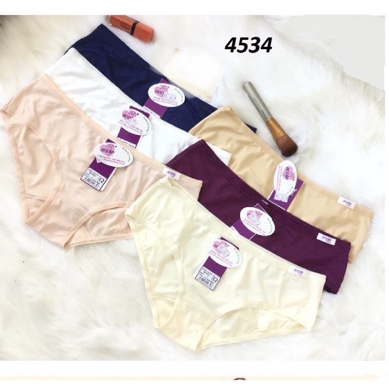 QE 4534.Quần lót thương hiệu annie với Chất liệu thun lạnh mềm mại, thoáng mát, co giãn, có tính định hình cao
