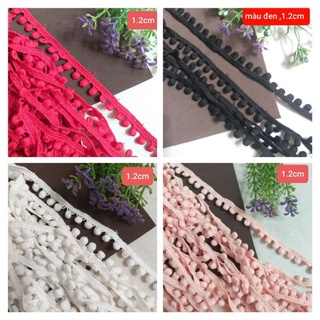 Ren chỉ cotton pom pom , size 1.2cm