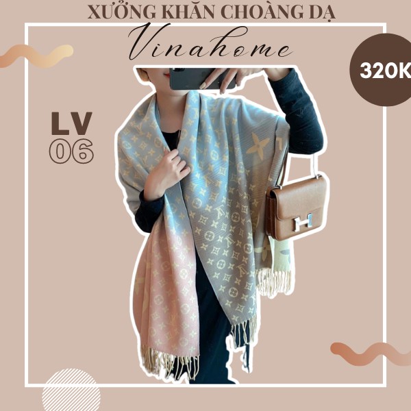 Khăn dạ LV ombre mix màu style Hàn Quốc sang trọng hot trend 2021_ LV 06