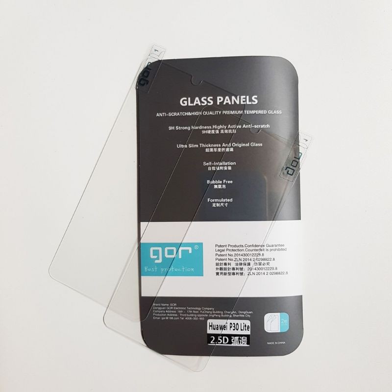 Bộ 2 miếng kính cường lực Gor cho Huawei P30 Lite - Full Box