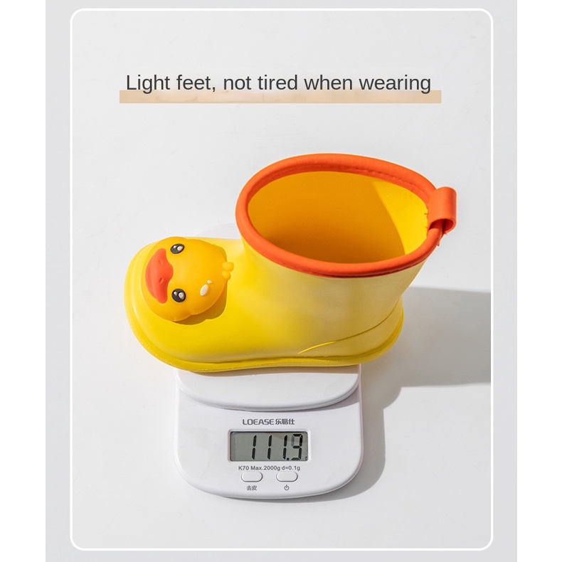 Giày đi mưa Lemonkid họa tiết hoạt hình 3 chiều không thấm nước chống trượt cho bé trai và bé gái