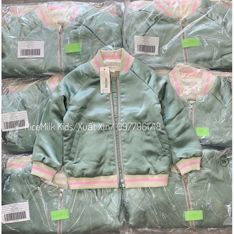 Áo Bomber Lụa Xanh