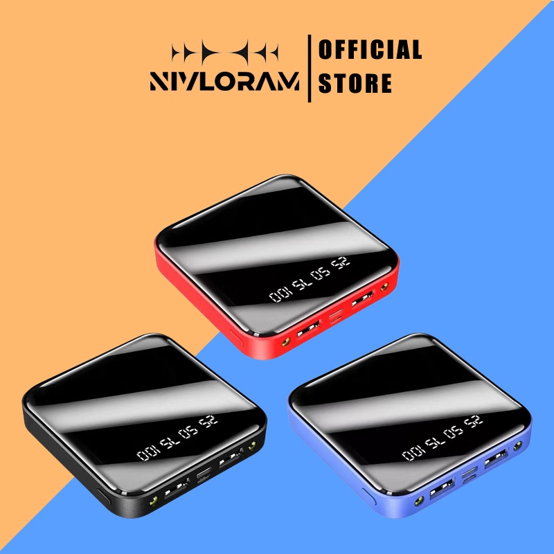 Sạc Dự Phòng 8000/20000mAh Với Đèn LED Và Chức Năng Hiển Thị Kỹ Thuật Số ngân Hàng(Đi kèm với bốn cáp sạc)