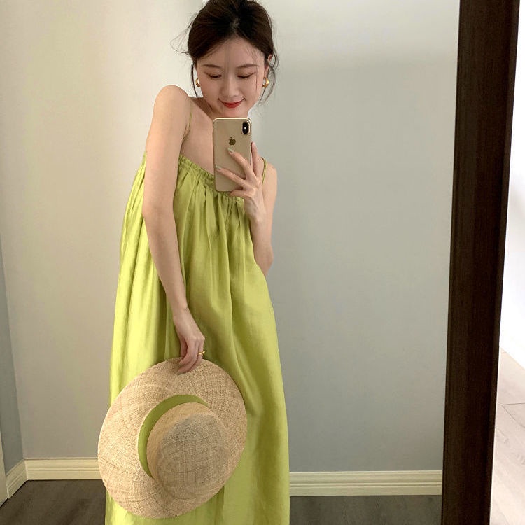 Đầm Hai Dây Dáng Rộng Màu Sắc Thời Trang Mùa Hè Cho Nữ | BigBuy360 - bigbuy360.vn