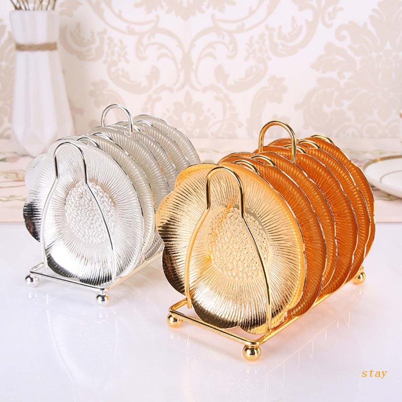 Đế Lót Ly Tách Uống Trà Cà Phê Cổ Điển Có Giá Đỡ Chống Trượt