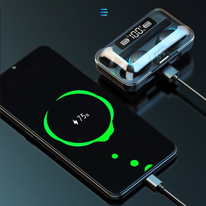 Tai Nghe Bluetooth True Wireless F9 PRO Bluetooth 5.0 | Bản Quốc Tế | Cảm Ứng | Chống Nước(Loại mới)