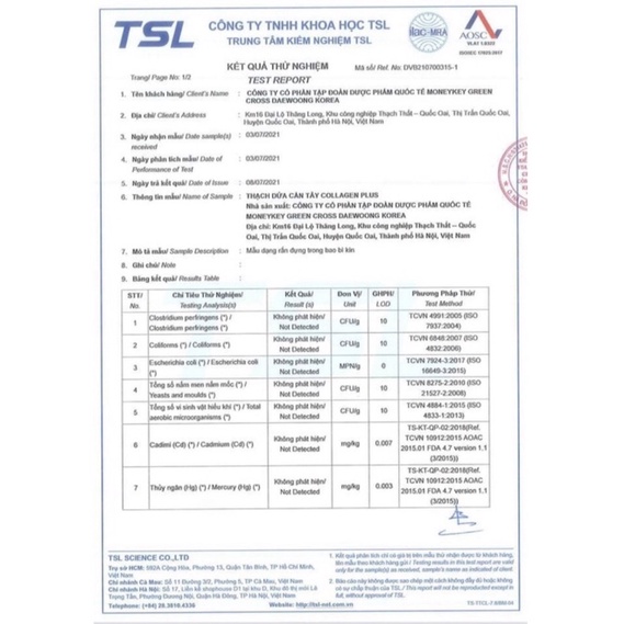 THẠCH DỨA CẦN TÂY (hộp 10 gói)