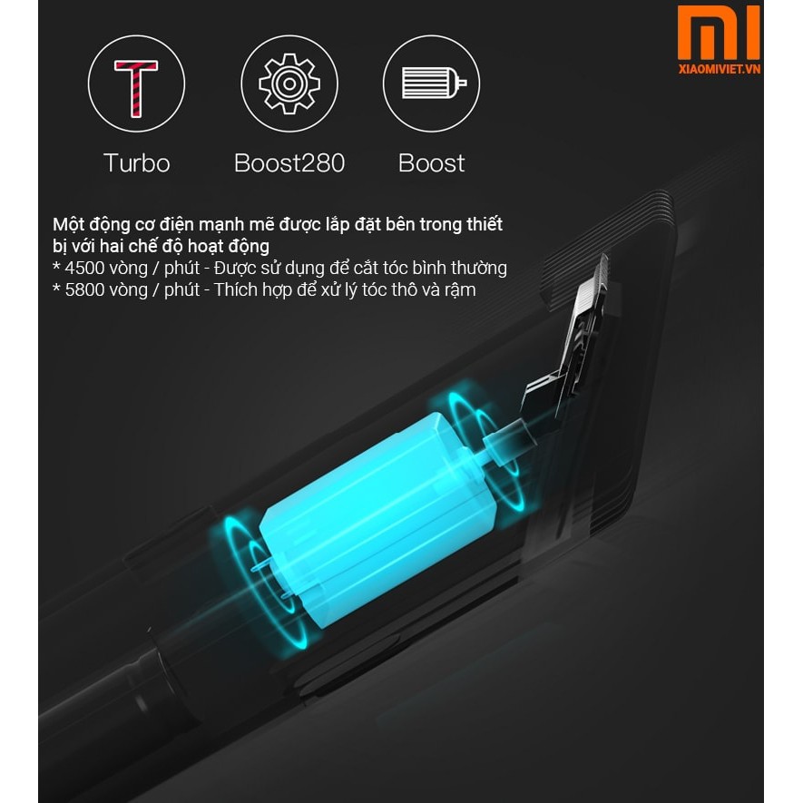 Tông đơ hớt tóc chính hãng bằng điện Xiaomi Enchen Boost - 2 tốc độ - An toàn cho trẻ em và nam giới