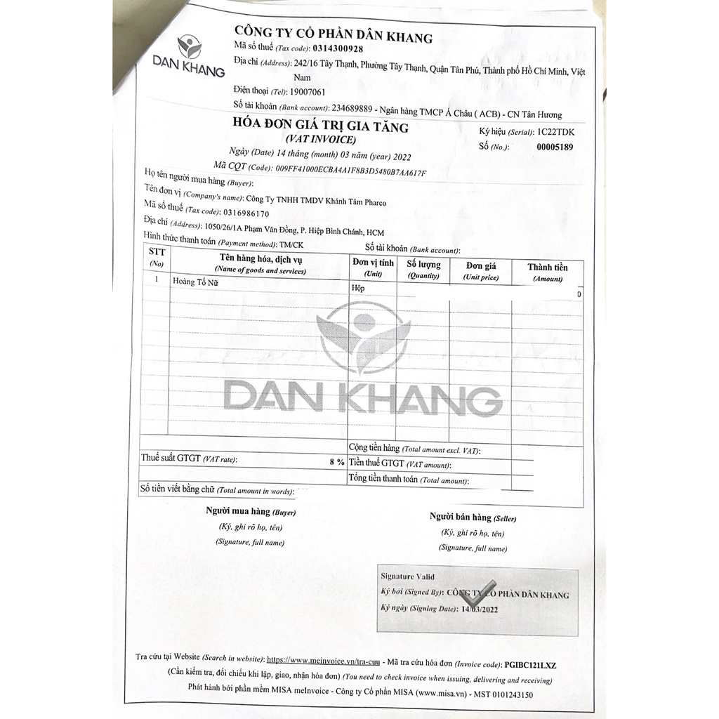 Hoàng Tố Nữ - Giảm khí hư, huyết trắng