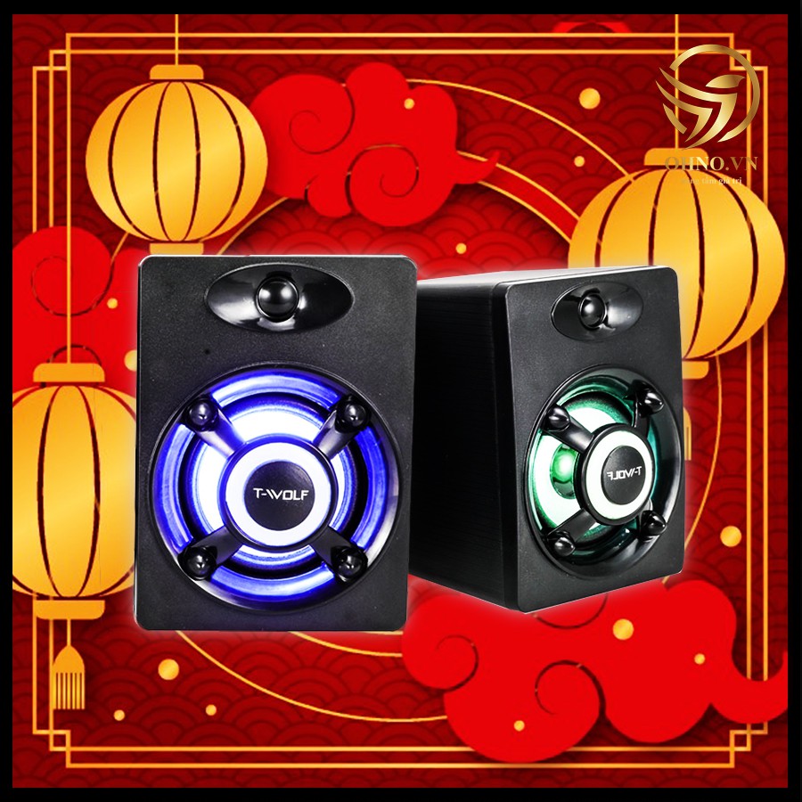 Loa Máy Vi Tính Để Bàn Mini Có Dây T-Wolf S1 Loa Nghe Nhạc Laptop Đèn LED Mini Chính Hãng