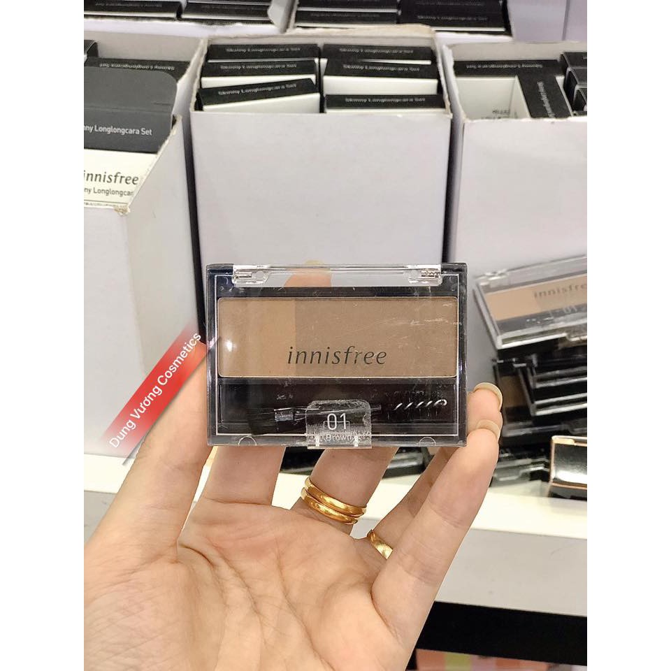 Bột Kẻ Chân Mày Innisfree Twotone Eyebrow Kit Màu 01 - Brown có màu nâu