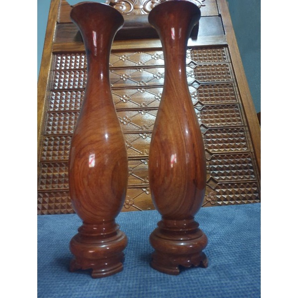 Bình Hoa Gỗ Hương 100% Gia Lai