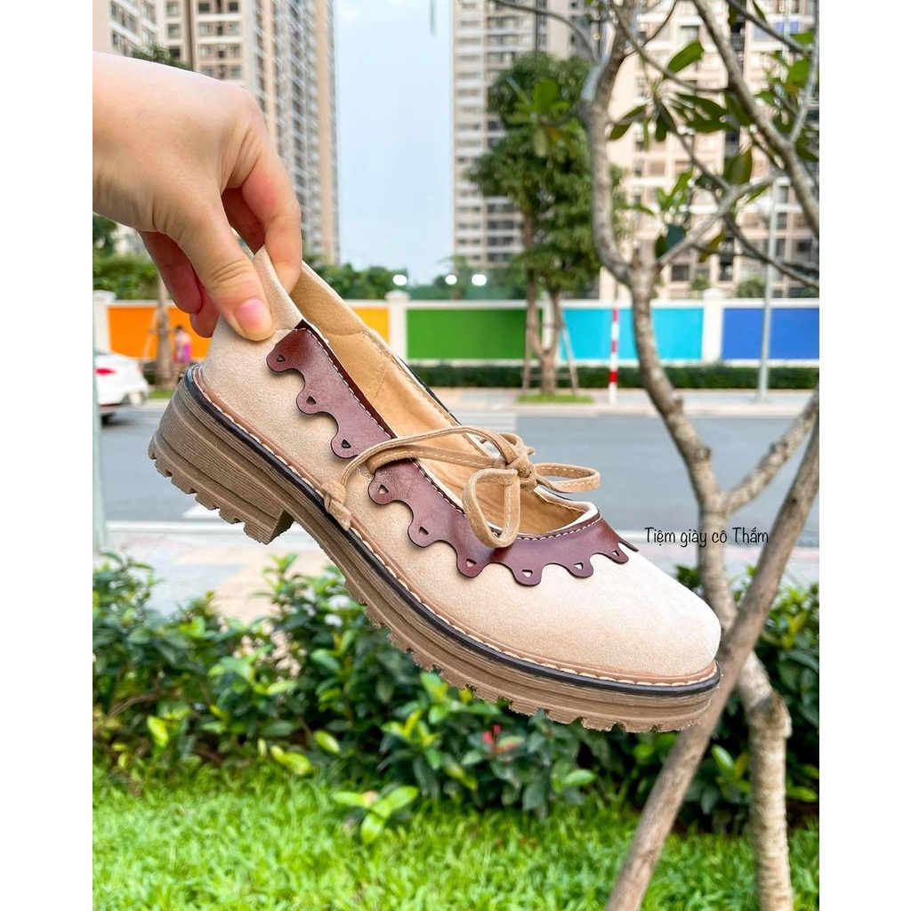Giày Lolita da lộn - Giày Ulzang Vintage size 34 - 40