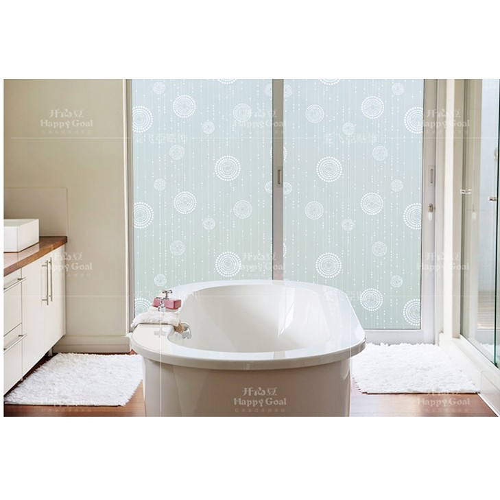 Decal giấy dán kính - vòng tròn trắng