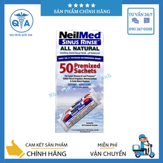 Hộp 50 gói Muối rửa mũi xoang Neilmed Sinus Rinse dành cho người lớn