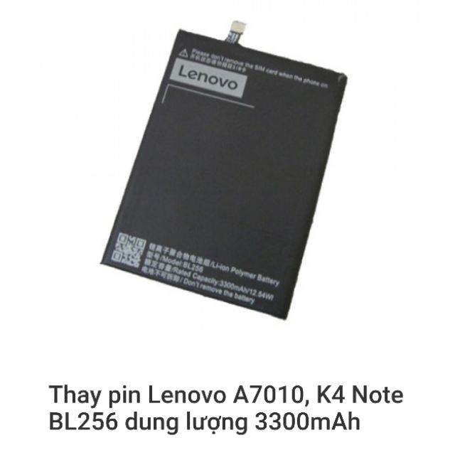 Pin lenovo A7010 K4 note BL256 xịn bảo hành 6 tháng