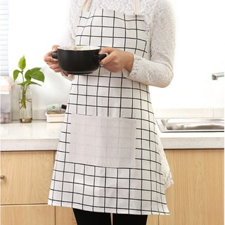 Tạp dề vải lanh caro