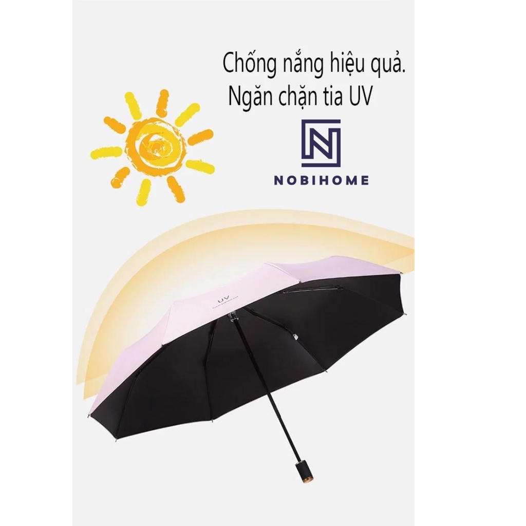 Ô Che Mưa Che Nắng Chống Tia UV  Gấp Gọn 8 Nan Nobihome,dù che mưa che nắng chống tia UV gấp gọn 8 nan