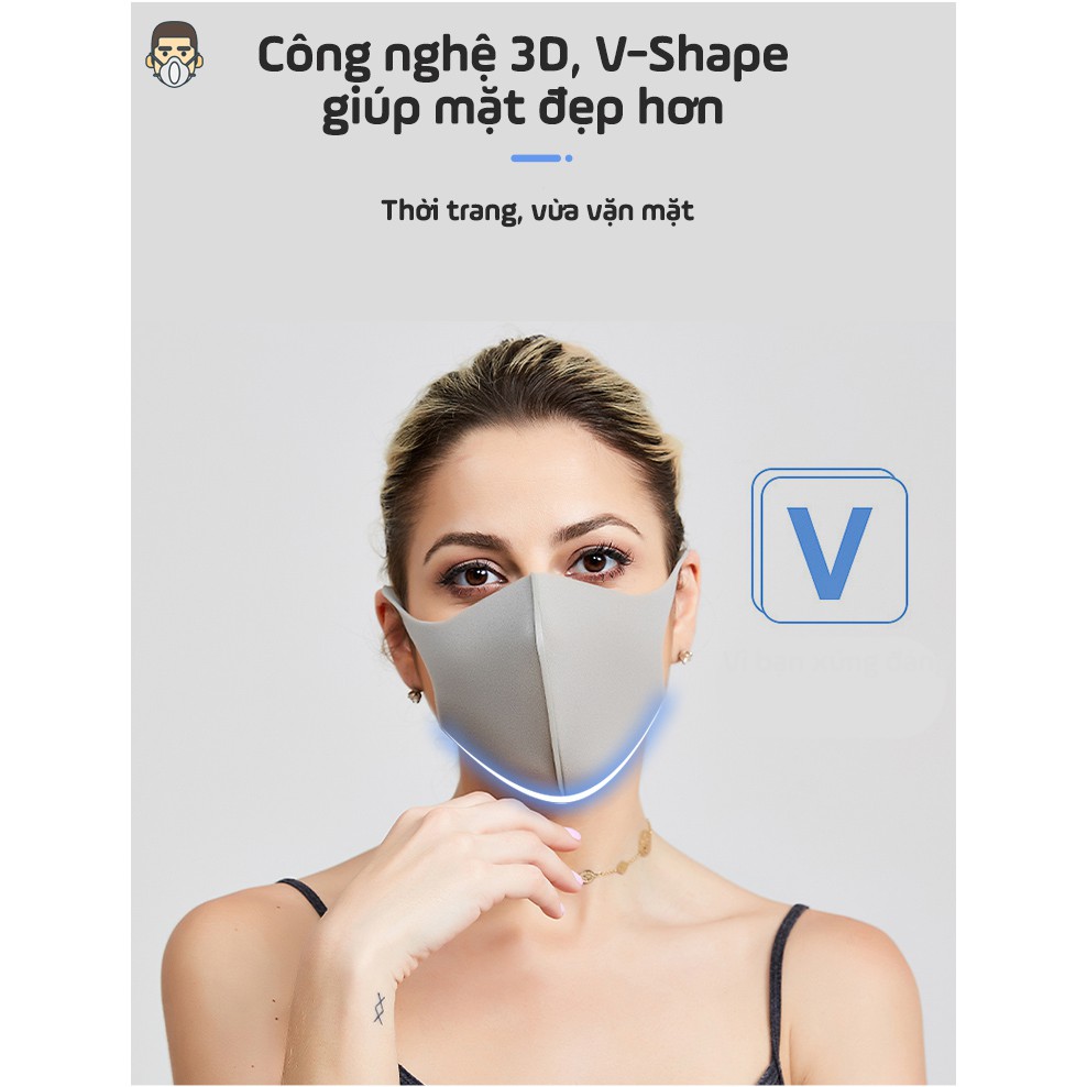 Khẩu trang SponDuct có van thở thông thoáng lọc khuẩn bụi bẩn tái sử dụng lâu dài #pitta mask | BigBuy360 - bigbuy360.vn