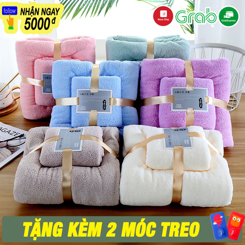 Khăn Tắm Lông Cừu Cao Cấp Shopehouse , Bộ COMBO 2 Khăn 35x75cm và 70x140cm – Chất Liệu Lông Cừu Siêu Mềm , Thấm Hút Tốt