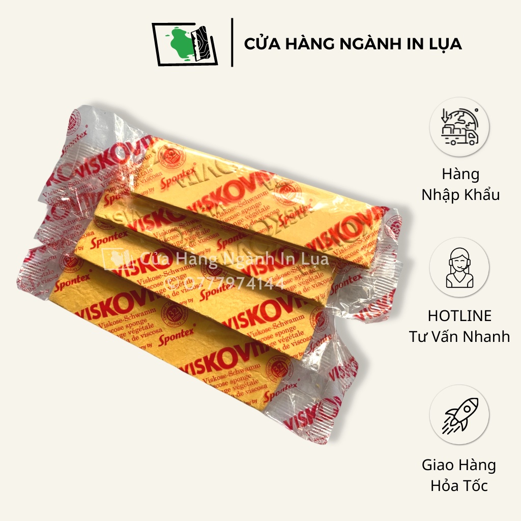Miếng bọt biển Viskovita Spontex ( Bông đá Đức ) miếng thấm hút nước hàng chính hãng từ Đức