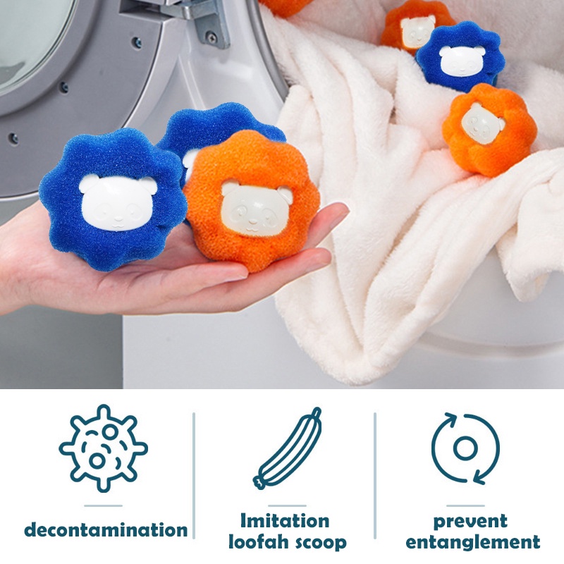 1 Bóng Giặt Đồ / Dụng Cụ Lọc Tóc / Lông Thú Cưng Chống Gió Có Thể Tái Sử Dụng