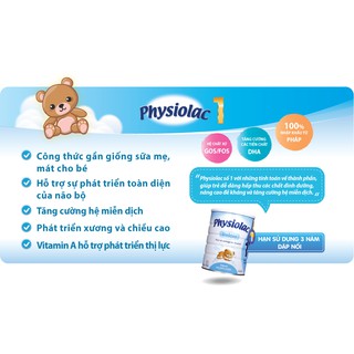 SỮA PHYSIOLAC SỐ 1 ( DÀNH CHO BÉ TỪ 0 - 6 THÁNG