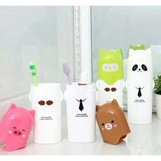 Combo 20 cái hộp đựng bàn chải kem đánh răng ly súc miệng 2 in 1