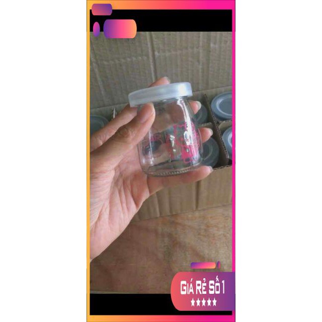 [ SIÊU KHUYẾN MẠI ] Bộ 12 hũ làm sữa chua thủy tinh, đựng dầu dừa.