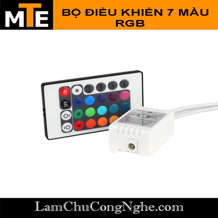 Bộ Điều Khiển 7 Màu RGB (Hồng Ngoại) -  Bộ Điều Khiển led dây dán 505 đổi 7 màu RGB