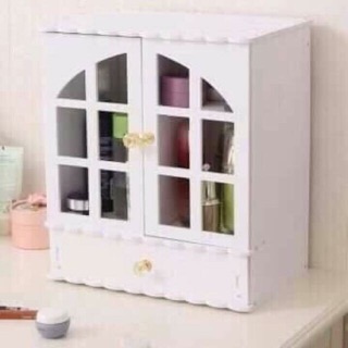 KỆ ĐỰNG MỸ PHẨM HOẠ TIẾT NGÔI NHÀ MINI