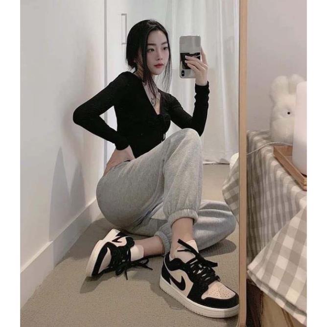 Giày 𝐉𝐨𝐫𝐝𝐚𝐧 1 hồng đen nữ, Giày thể thao JD 1 cổ thấp Black Guava Ice hồng đen bản đẹp full box bill | BigBuy360 - bigbuy360.vn