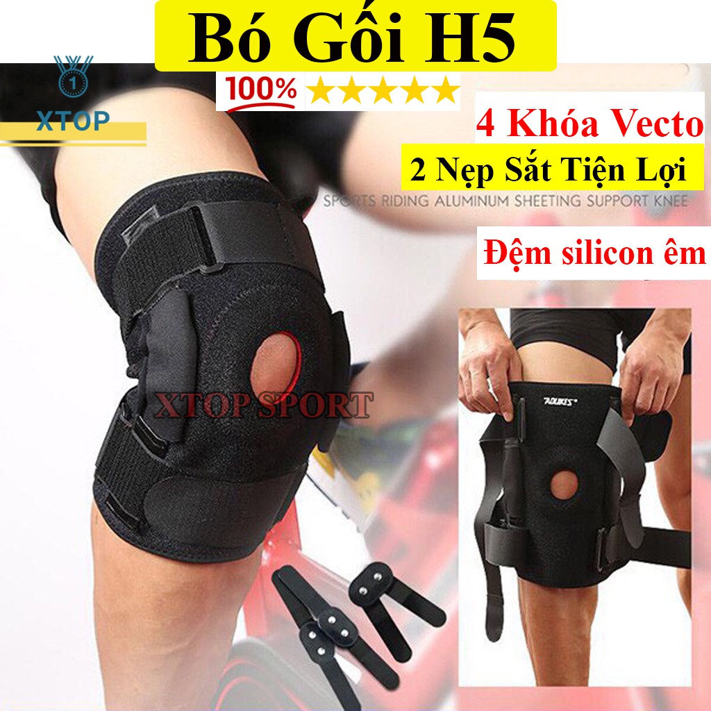 Bó Gối H5 Cao Cấp Cải Tiến, Băng Gối Bảo Vệ Đứt Dây Chằng Chéo Chính Hãng Aolikes 7907
