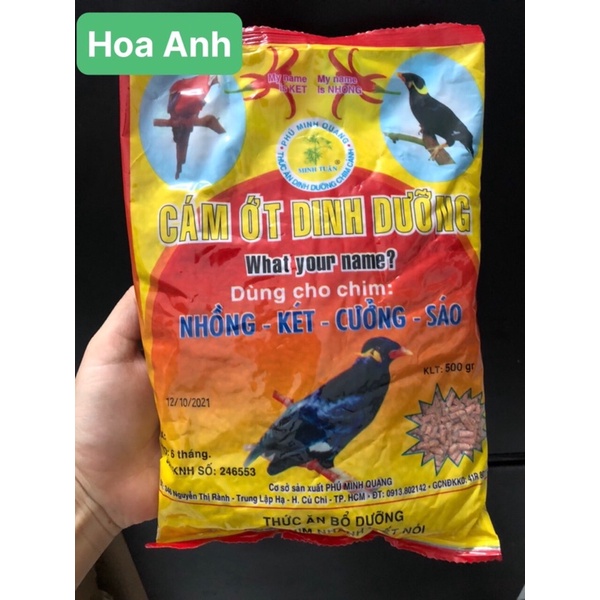 Cám Ớt Minh Tuân 500g - Thức Ăn Chim Nhồng, Két, Cưỡng, Sáo