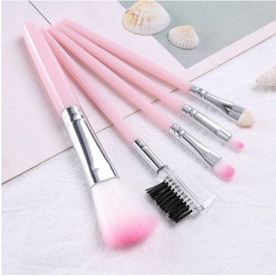 Bộ 5 Cọ Makeup Trang Điểm Hồng Xinh Xắn Cho Các Bạn Gái 1261 BẢO NHI SHOP