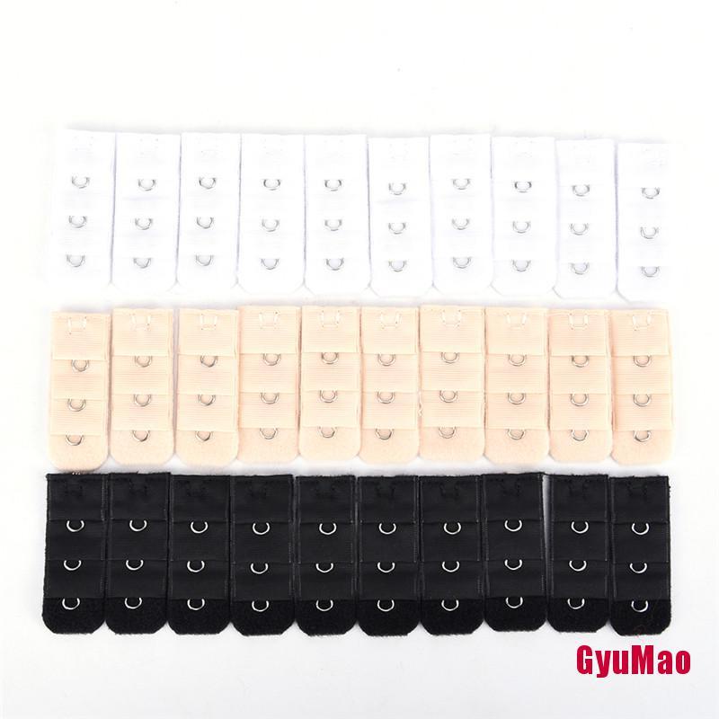 Set 10 Dây Mở Rộng Áo Ngực 1 Hàng 3 Móc Thay Thế Tiện Dụng Cho Nữ