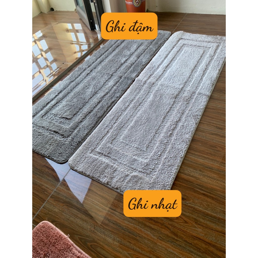 Thảm lau chân, thảm decor [Siêu thấm hút] sợi bông cotton 100% siêu mềm mại-2 kích thước 40x60/40x120cm