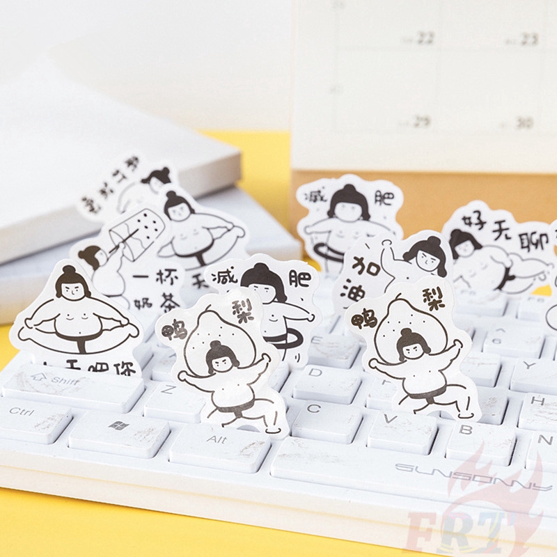 &gt; Ready Stock &lt; ❉ Sumo Giấy và decal dán tường ❉45Pcs/Box DIY Decals Stickers Sealing Stickers