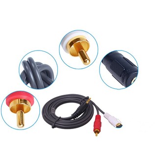 Cáp Audio 1.5m Dtech 1 ra 2 đầu hoa sen DT-6211