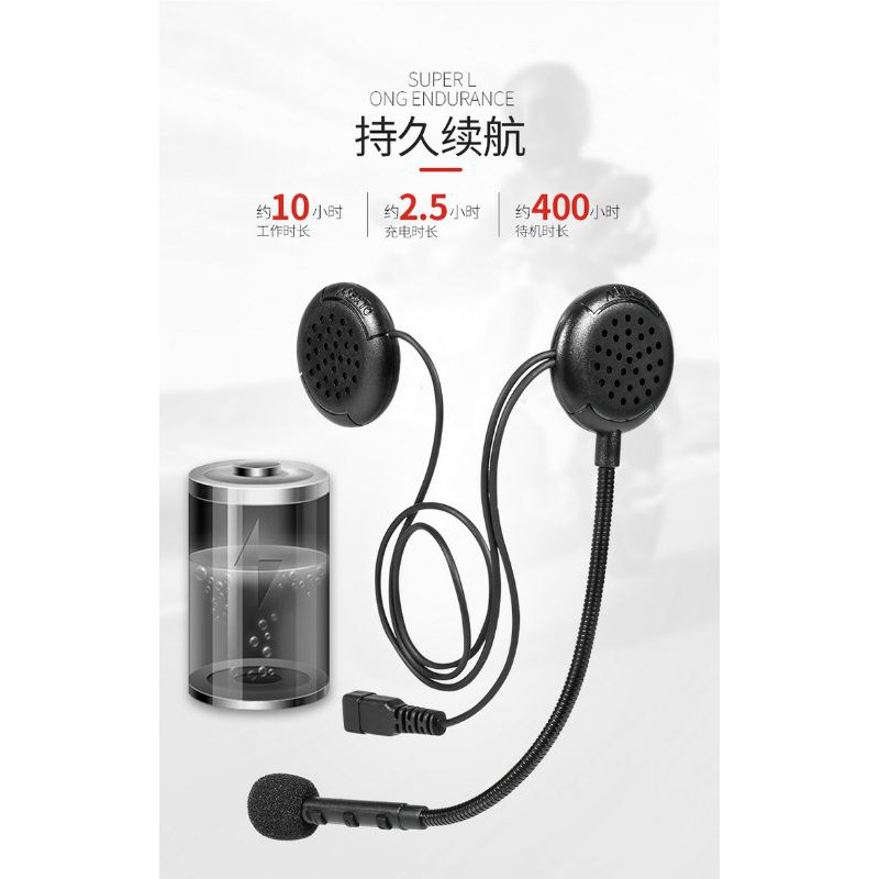 Tai nghe Bluetooth gắn nón bảo hiểm Motowolf
