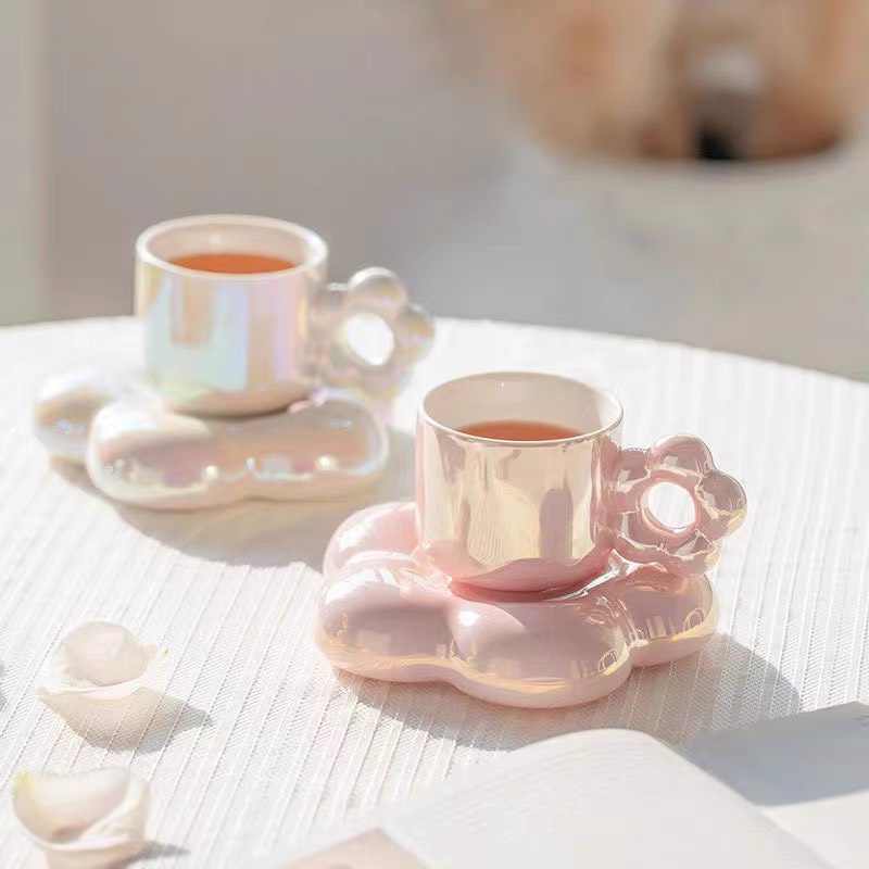 Bộ cốc sứ đế hoa cao cấp uống nước, trà, cafe phụ kiện chụp ảnh