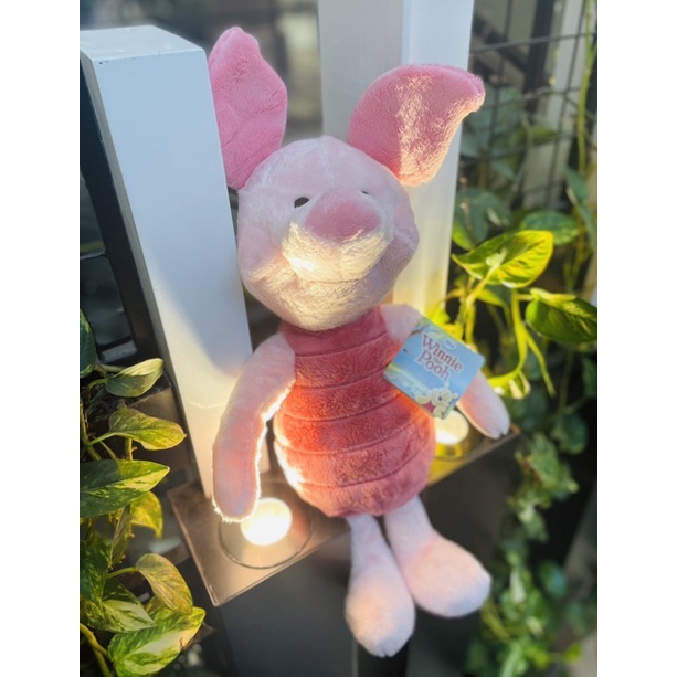 Gấu bông Disney Winnie the Pooh bạn heo lợn Piglet lông xù nhẹ có mộc 40cm