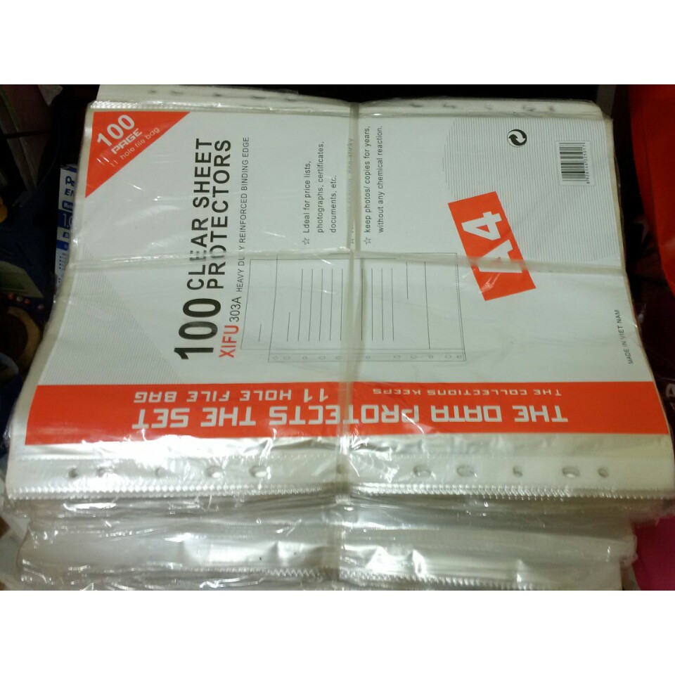 Bán sỉ:12 tập bìa lỗ, file lỗ mỏng XIFU 303A - mỗi tập có 100c ( giá 12x25k/tập)