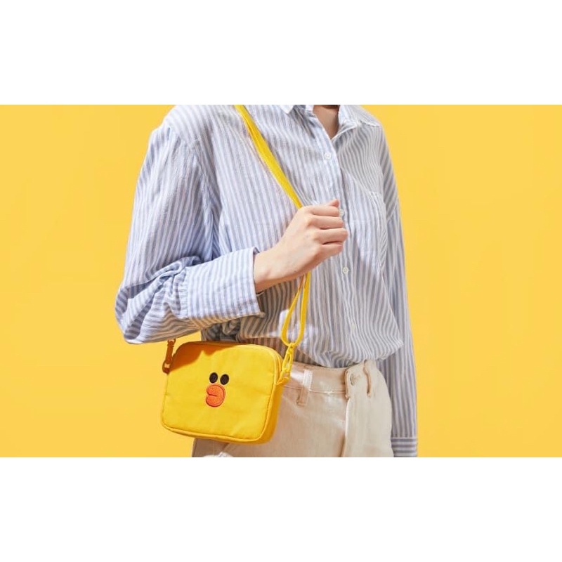 Túi đeo chéo chống thấm chính hãng siêu xinh mẫu Gấu Vịt Brown Sally Line