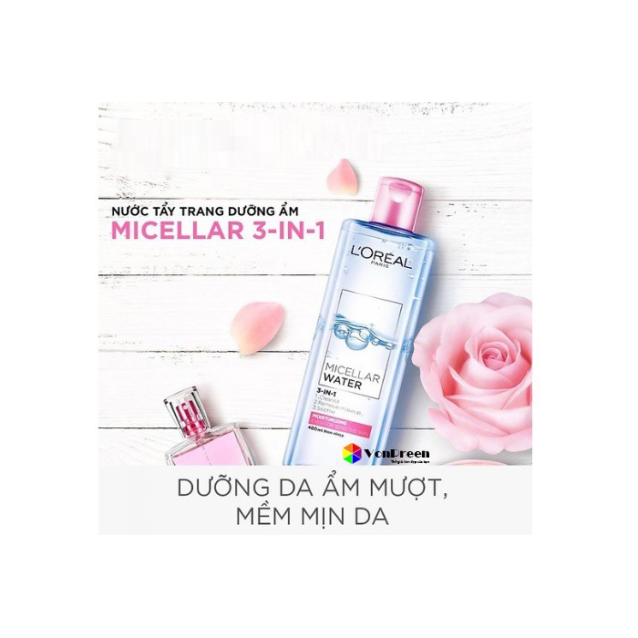 Nước Tẩy Trang Loreal 400ml Micellar Water CHÍNH HÃNG- Tẩy Trang L Oreal Cho Da Dầu Mụn Khô Nhạy Cảm Nam Nữ Lorea JAPARI