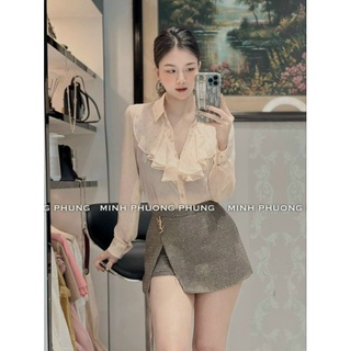 Quần váy vạt chéo kim tuyến,kim sa