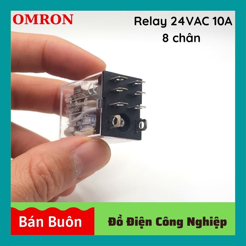 Relay omron 24v 8 chân, rơ le trung gian 24v