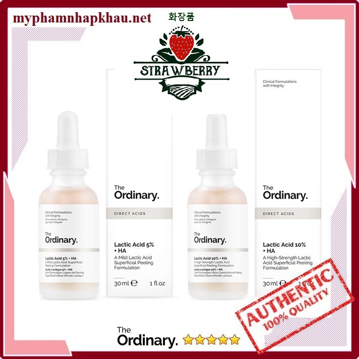 [Mã COS1904 giảm 8% đơn 300K] [The Ordinary] Serum sáng da giảm thâm Lactic Acid 5% + HA