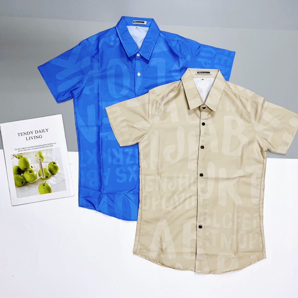 (HCM) ÁO SƠ MI NAM NGẮN TAY VẢI LỤA SIÊU XỊN XÒ , THỜI TRANG CỰC ĐẸP CHO CÁC ANH EM KME FASHION
