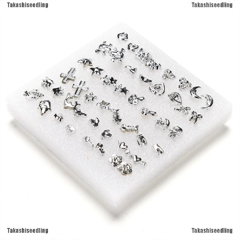 Bộ 24 Đôi Bông Tai Mạ Bạc Thời Trang